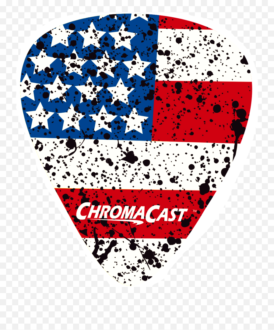 Chromacast Usa Flag Guitar Picks Heavy Gauge96mm 10 - Pack Illustration Png,Guitar Pick Png