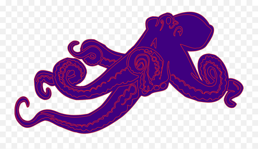 Purple Octopus Svg Vector Clip Art - Svg Clipart Transparent Octopus Silhouette Png,Octopus Transparent