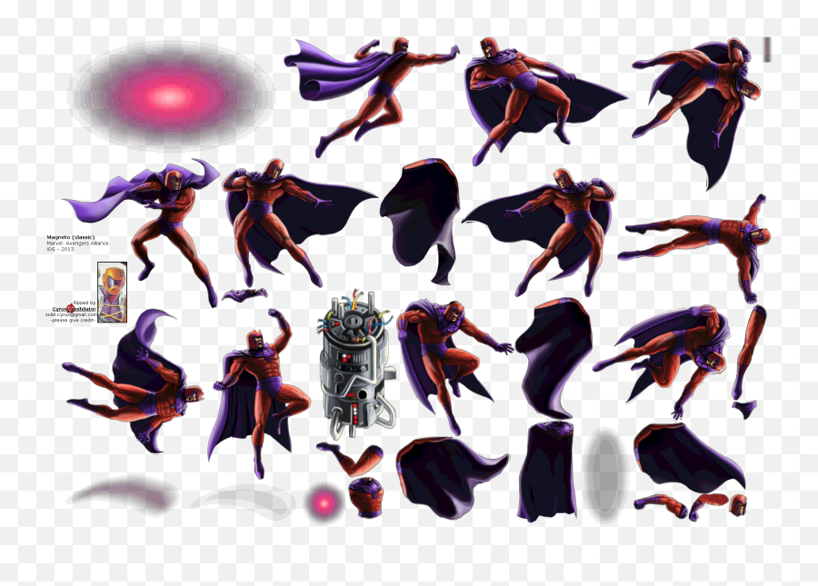 Mobile - Marvel Avengers Alliance Ios Magneto Classic Magneto Sprite Png,Magneto Png