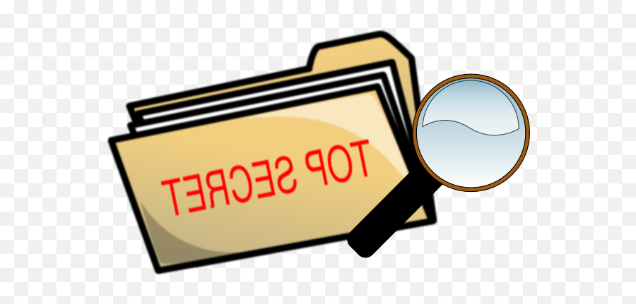 Download Top Secret Folder And Magnifying Glass Clip Art - Clip Art Png,Top Secret Png