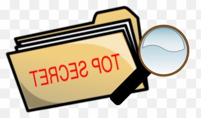 Download Top Secret Folder And Magnifying Glass Clip Art - Clip Art Png,Top Secret Png