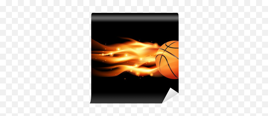 Flaming Basketball Wall Mural Pixers - Flaming Basketball Png,Flaming Basketball Png
