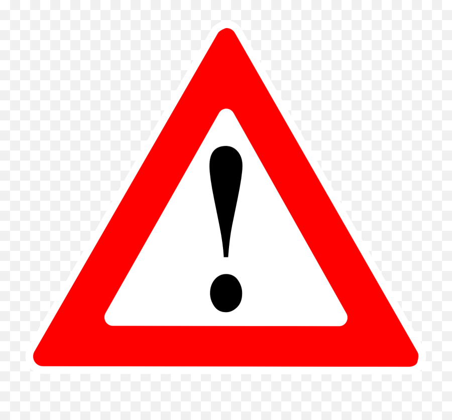 Attention Warning Sign - Warning Sign Png Free,Caution Icon Png
