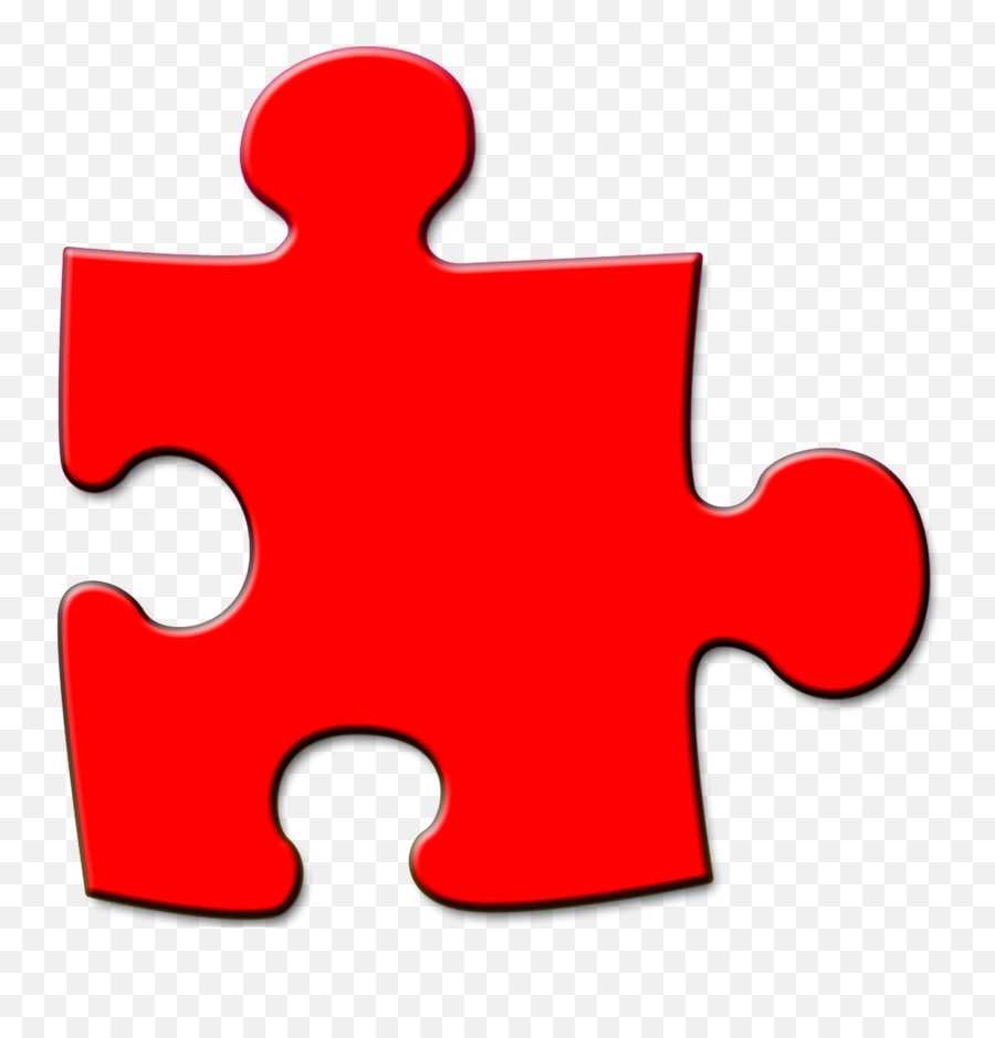 Red Puzzle Piece - Jigsaw Piece Transparent Png,Puzzle Piece Png