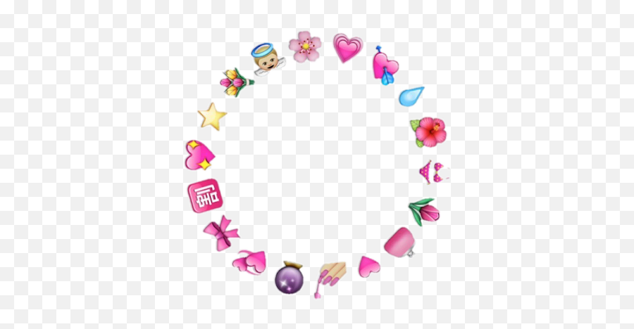 Emoji Aesthetic Heart Angel Sticker - Transparent Heart Circle Png,Jimin Icon Tumblr