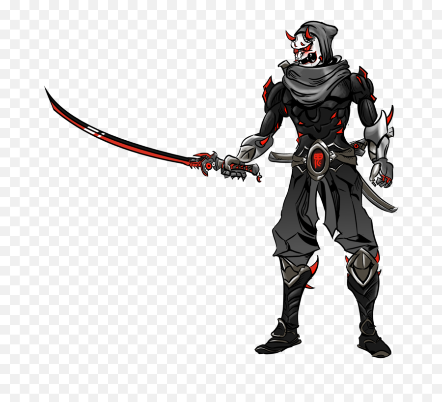 Oni Genji Png 5 Image - Genji Oni Skin Drawing,Oni Png