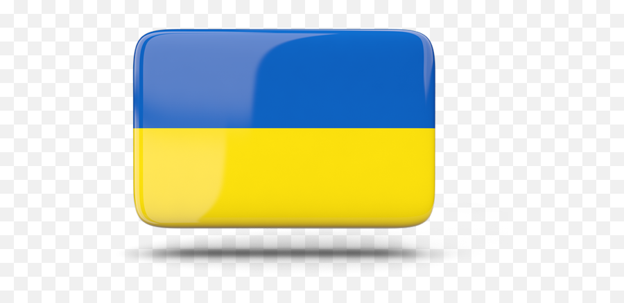 Rectangular Icon With Shadow Illustration Of Flag Ukraine - Horizontal Png,Rectangle Icon