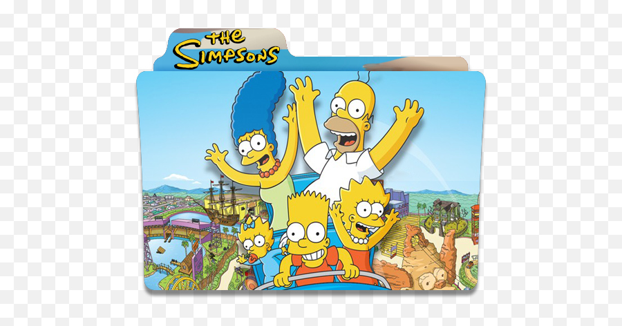 The Simpsons Amusement Park Folder Folders Free Icon - Simpsons Ride Song Png,Amusement Park Icon