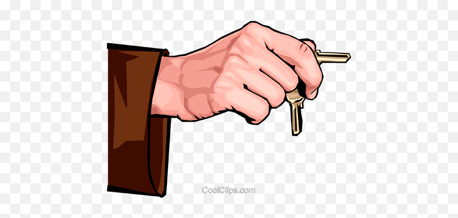 Hand Holding Keys Royalty Free Vector Clip Art Illustration - Key By Hand Png,Hand Holding Png