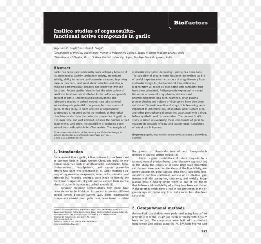 Pdf Insilico Studies Of Organosulfur - Functional Active Document Png,Ua Nitro Icon Mid Mc