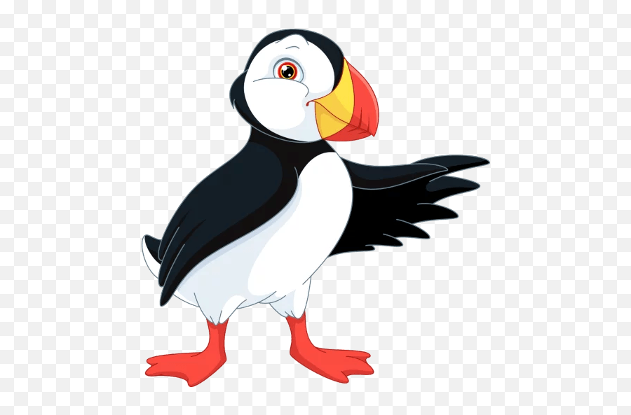 Puffinrock - Telegram Sticker English Puffin Bird Vector Png,Puffin Icon
