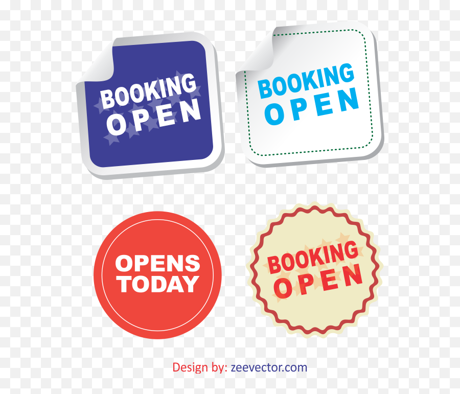 Booking Open Label Vector - Free Vector Design Cdr Ai Language Png,Footjoy Icon White Tumbled
