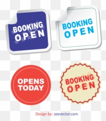 Booking Open Label Vector - FREE Design Cdr Ai Language png