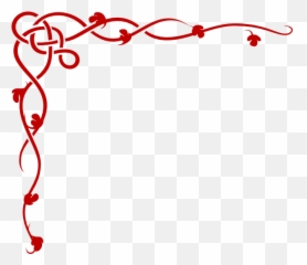 Squiggly Line Clipart - Corner Border Design Red Full Size Transparent png