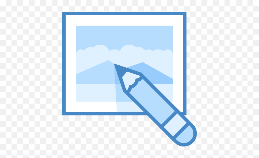 Edit Image Icon In Blue Ui Style Png Svg