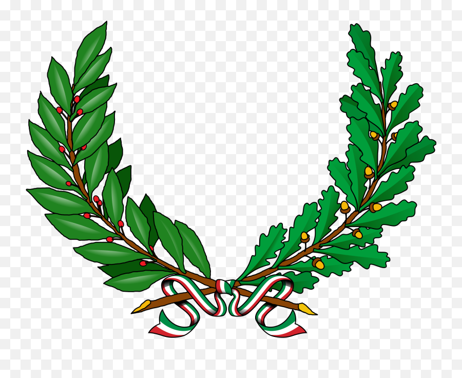 File Ornamenti Da Comune Svg Wikimedia Commons - Tree Vine Coat Of Arms Leaves Png,Leaf Wreath Png