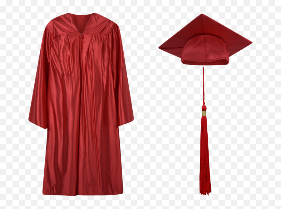 Pre - K Kindergarten Cap Gown And Tassel Set Red And Black Cap And Gowns Png,Graduation Cap Transparent