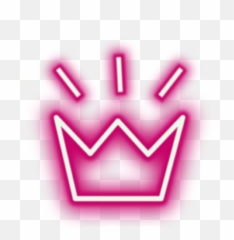 Download Hd Sticker Crown Neon Lights Tumblr Aesthetic - Png