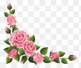 Blue Rose Png With Border - Pink Roses Png Border,Blue Rose Png