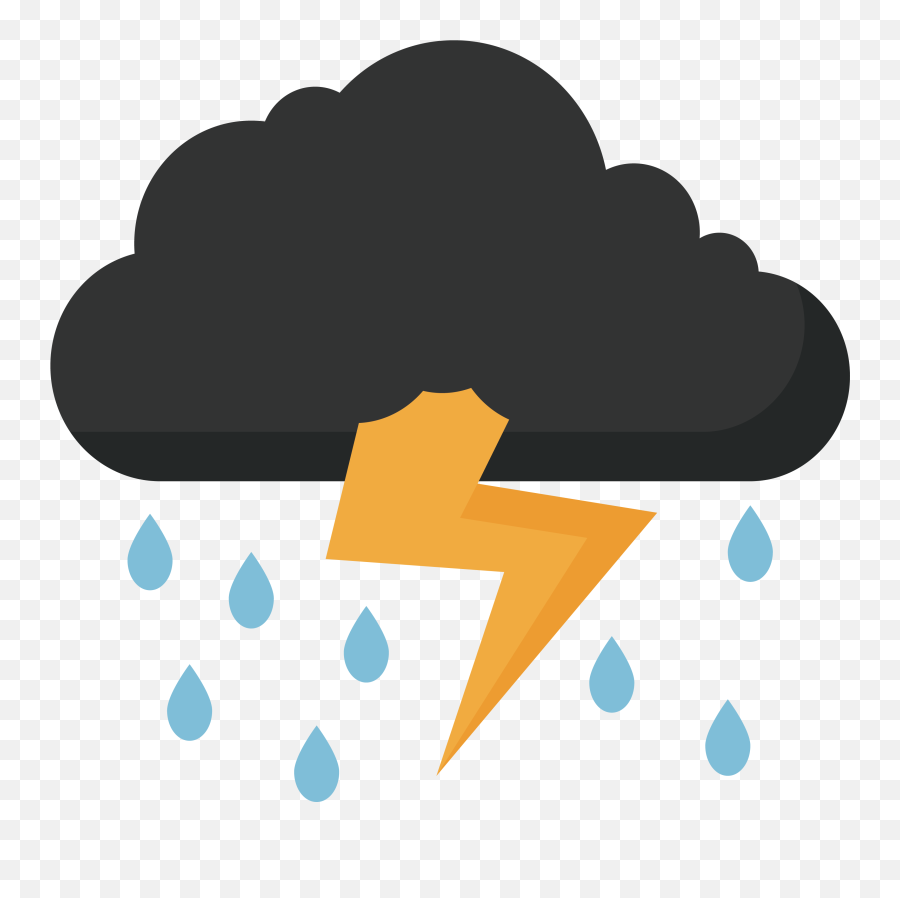 Lightning Clipart Thundercloud - Thunder Lightning Clipart Png,Thunder Cloud Png