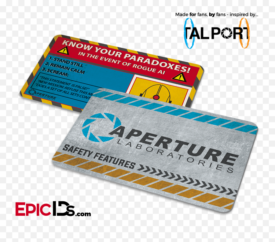 Portal Inspired Aperture Labs Know Your Paradoxes Card - Aperture Science Id Card Png,Aperture Science Logo Transparent