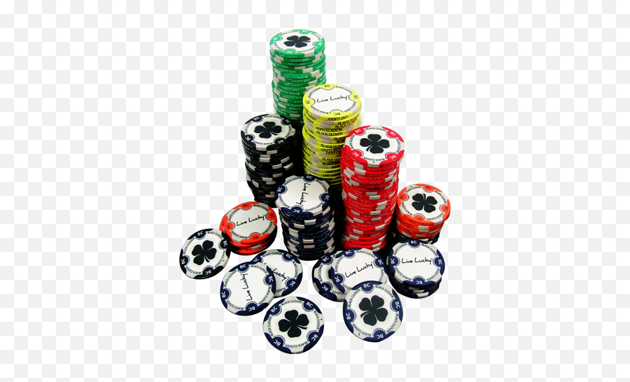 Download Hd Black Clover Poker Chips - Gambling Transparent Casino Token Png,Gambling Png