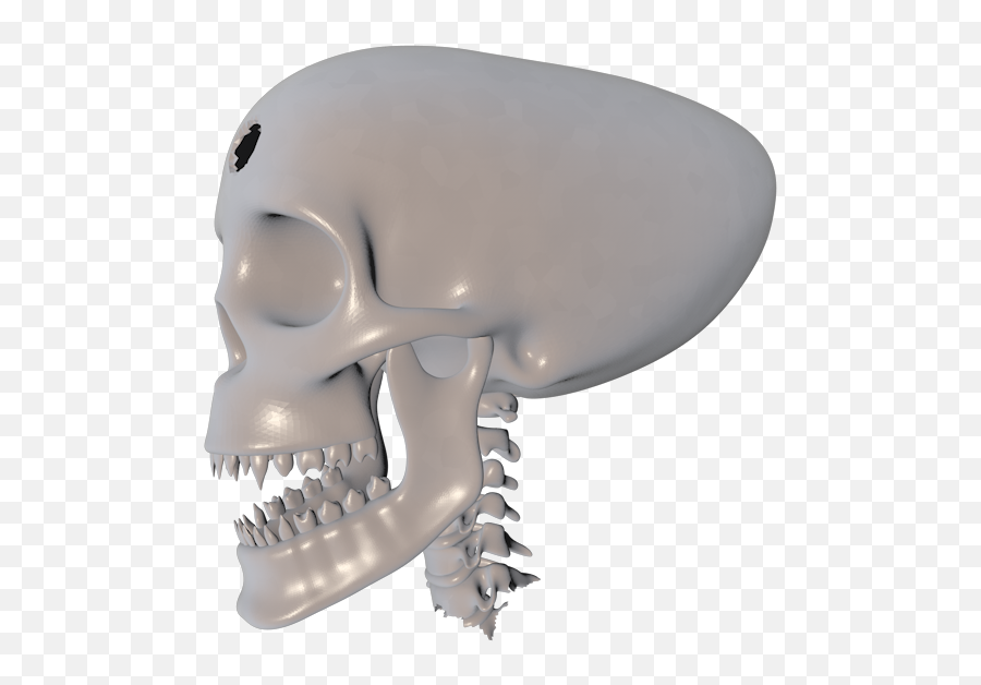 Alien Skull 3d Cad Model Library Grabcad - Skull Png,3d Skull Png
