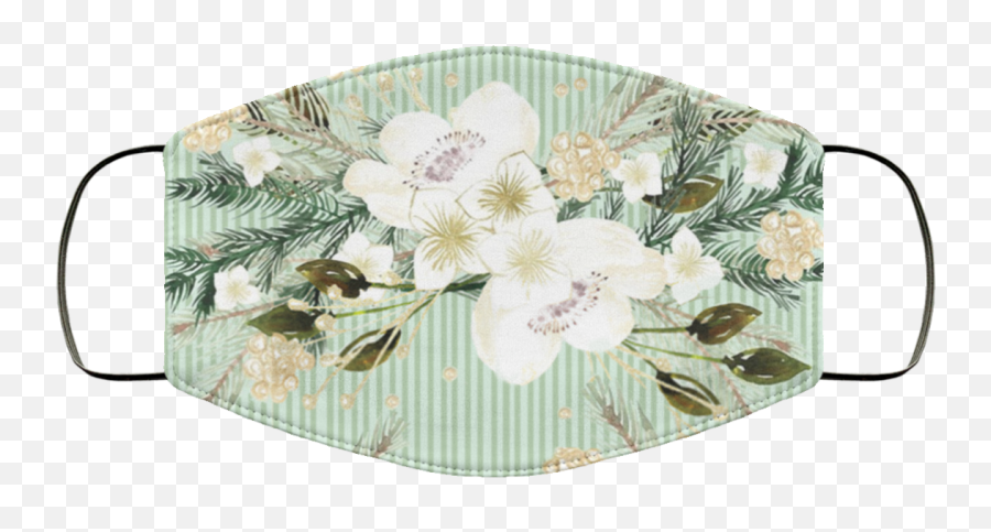 Tropical Flowers Art Face Mask Washable Reusable - Serving Tray Png,Tropical Flower Png