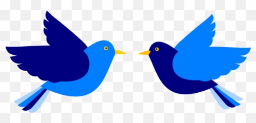 Blue Bird Clipart Free - Art Bay Two Birds png