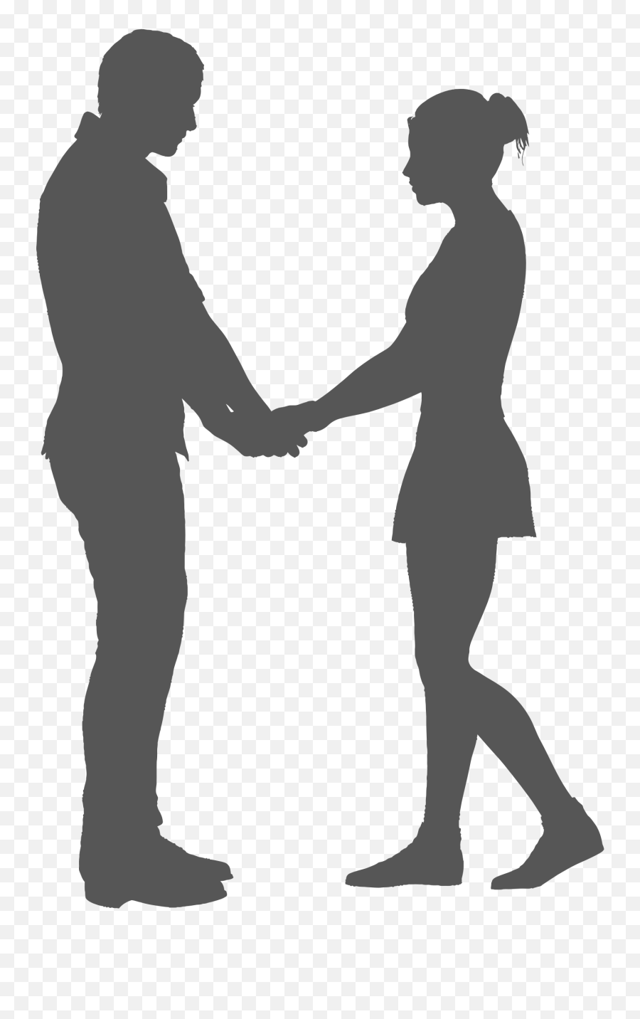 Hand Holding Sign Png - Couple Silhouette Holding Hands Png Couple Silhouette Clipart,Holding Hands Png