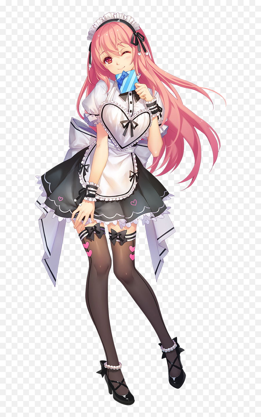 Transparent Background - Zerochan Anime Image Board Anime Maid Pink Hair Png,Anime Transparent Background