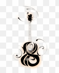 Tribal Tattoo - Transparent Guitar Music Design png