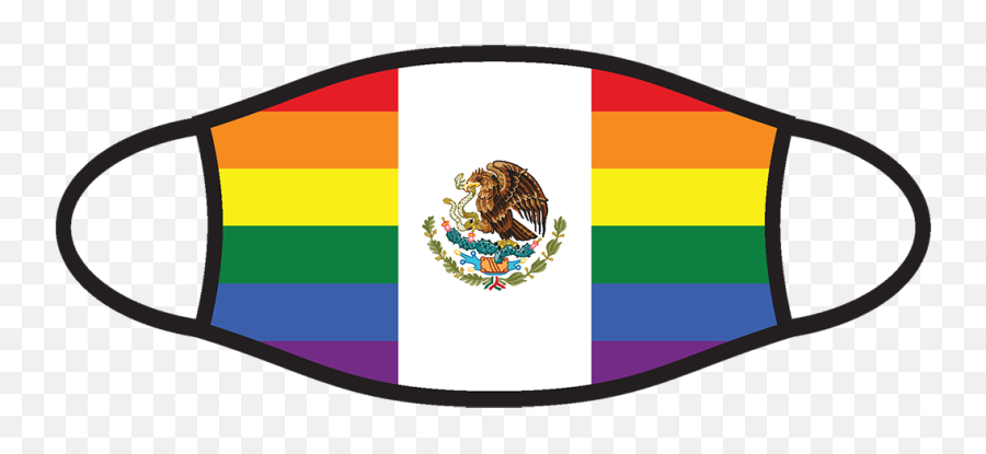 Rainbow Mexico Flag Face Covering - Mexican Flag Face Mask Png,Mexico Flag Png
