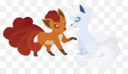 Download Alola Form Vulpix And Ninetails Fanart Google - Pokemon Vulpix And Alolan Vulpix Png,Vulpix Transparent