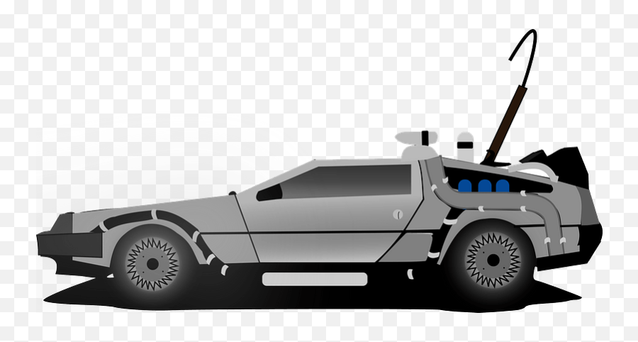 Delorean Car - Back To The Future Clipart Free Download Clipart Back To The Future Png,Back To The Future Logo Transparent
