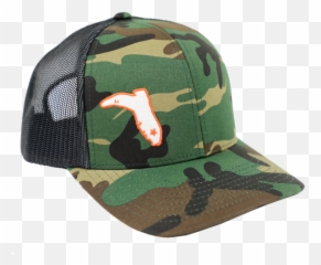 Kids Army Camo Black Off Center White Boot With Orange Outline - For Baseball png