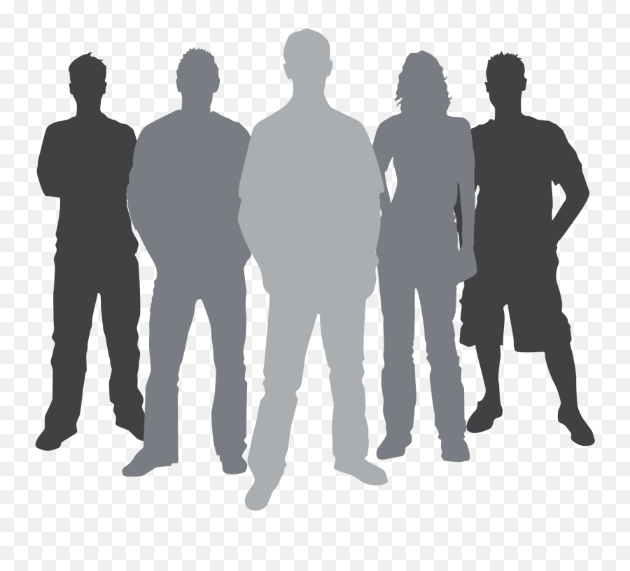 Jpg Library People Silhouette Clip Art - Group Of 5 People Png,People Talking Silhouette Png