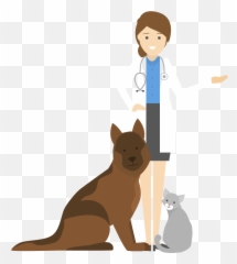 Download Hd Vet With Cat And Dog - Cartoon Transparent Veterinarian Png,Veterinarian Png