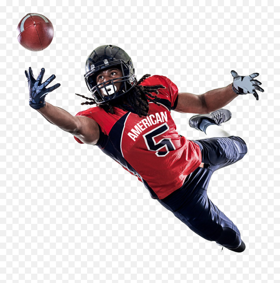 Download American Football Player Catching A Ball Png Image - Football Players Transparent Background,Football Ball Png
