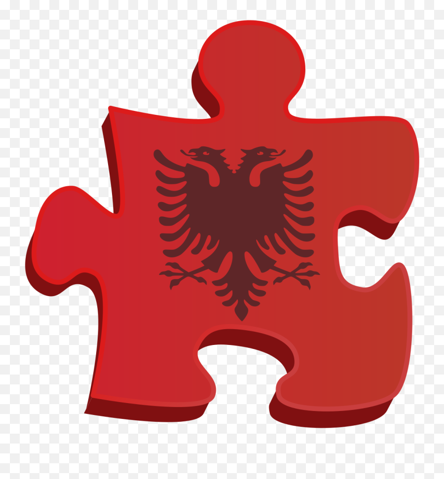 Filealbania Puzzle Icon Redsvg - Wikipedia Albanian Flag Png,Puzzle Piece Icon
