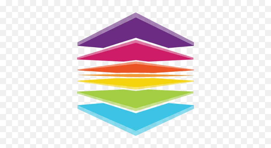 Hexagonal Rainbow Layers - Modern Construction Logo By Ana Vertical Png,Rainbow Facebook Icon