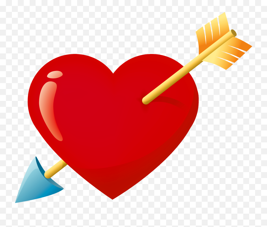 Heart With Arrow Png Files - Clipart Heart With Arrow,Love Arrow Png
