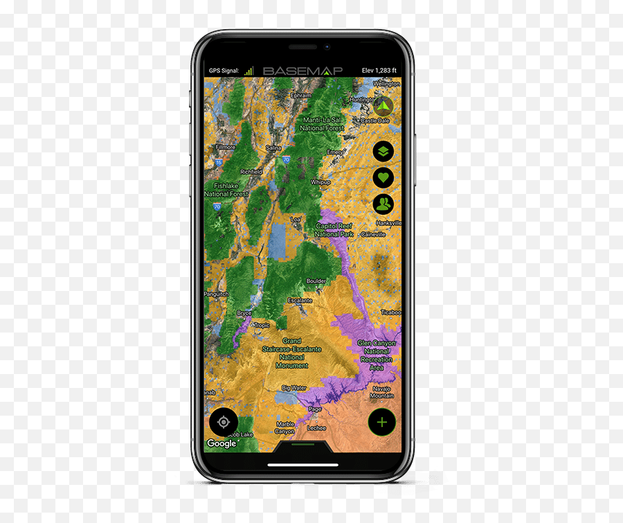 Hunting App - Basemap Png,Where Is The Gear Icon On Google Maps