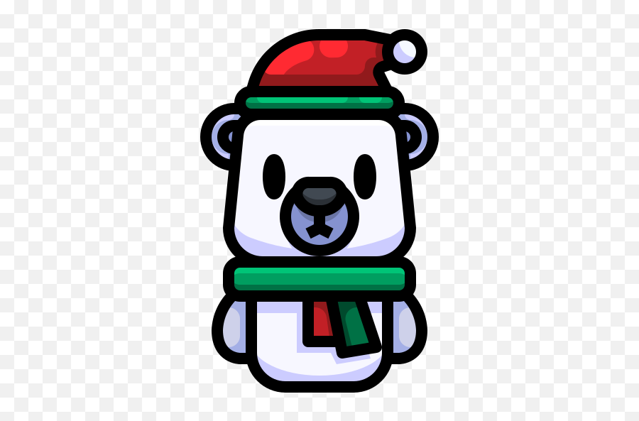 Bear Christmas Hat Scarf Free Icon Of Random - Dot Png,Bandana Icon