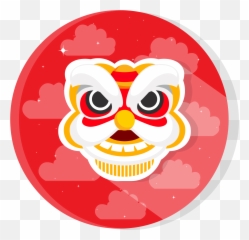 Flat Icon - Lion Dance Chinese New Year Graphic by Uppoint Happy png