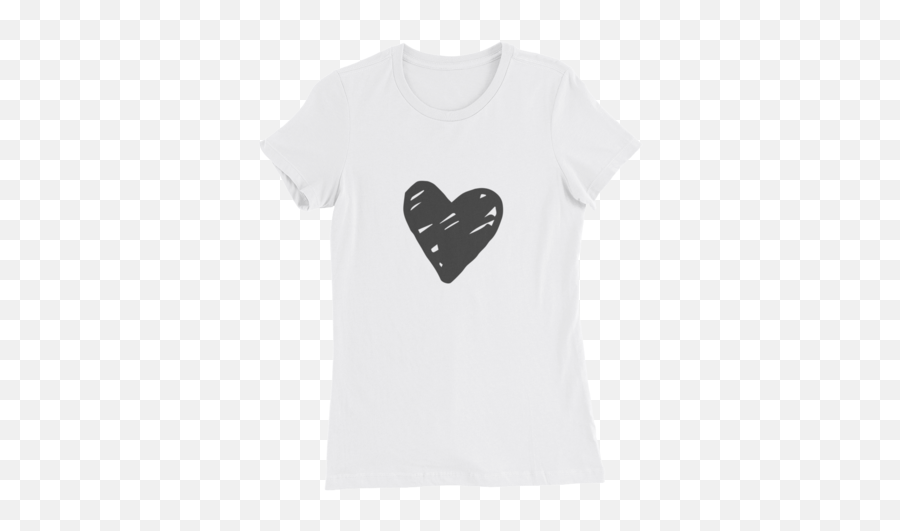 Scribble Heart Tshirt Womenu0027s Slim Fit T - Shirt Sold By Undressd Apparel Supreme Paris Box Logo Png,Scribble Heart Png