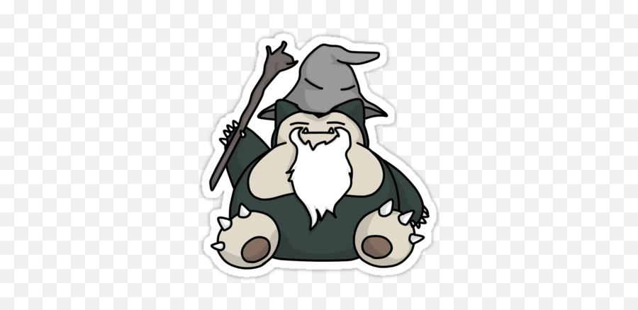 Gandalfsnorlax Sticker You Shall Not Pass Pokemon Snorlax - You Shall Not Pass Snorlax Png,Snorlax Png