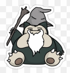 Gandalfsnorlax Sticker You Shall Not Pass Pokemon Snorlax - You Shall Not Pass Snorlax Png,Snorlax Png
