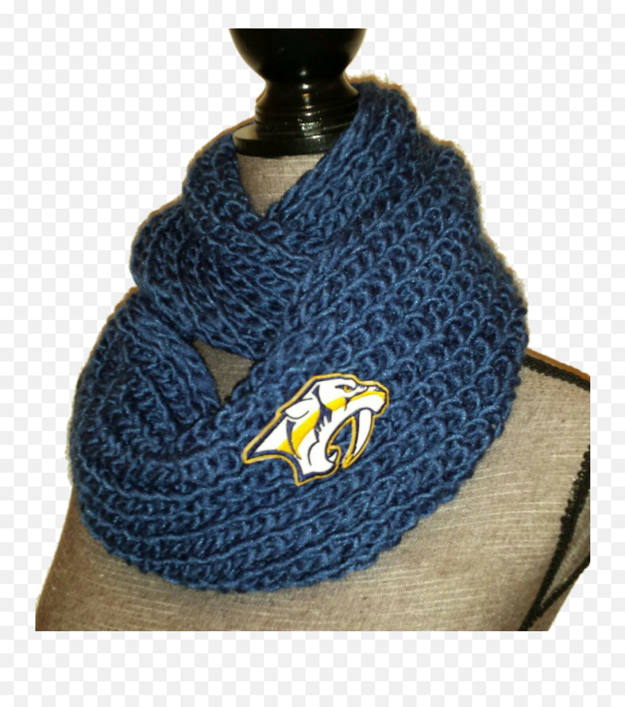 Nashville Predators Knit Cowl - Crochet Png,Nashville Predators Logo Png