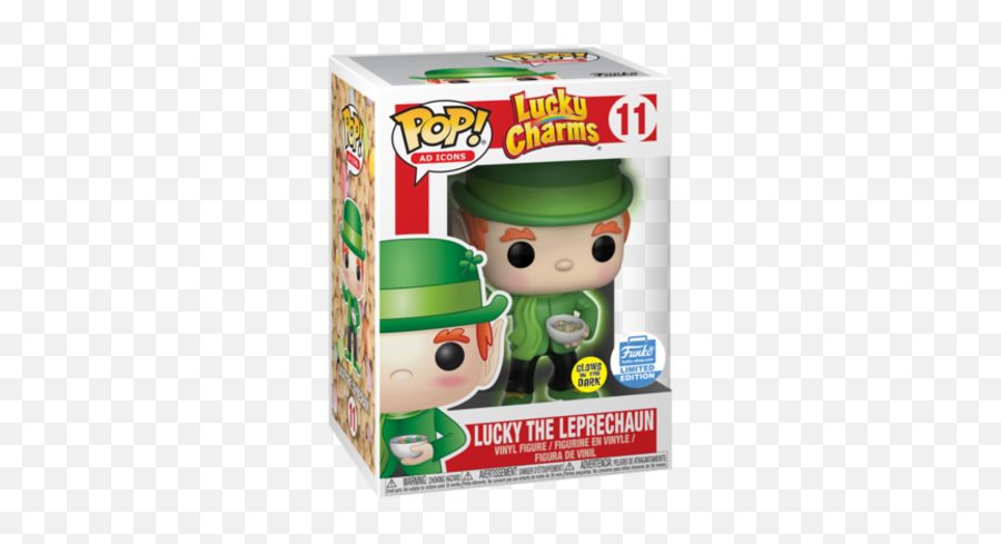 Lucky Charms Leprechaun 11 Funko Shop Glow In The Dark Ad Icons Pop - Funko Pop Lucky The Leprechaun Png,Lucky Charms Png